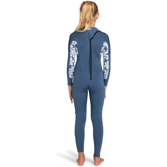 2024 Roxy Junior Swell Series 4/3mm Back Zip Wetsuit ERGW103057 - Wild Wind Drifter Floral